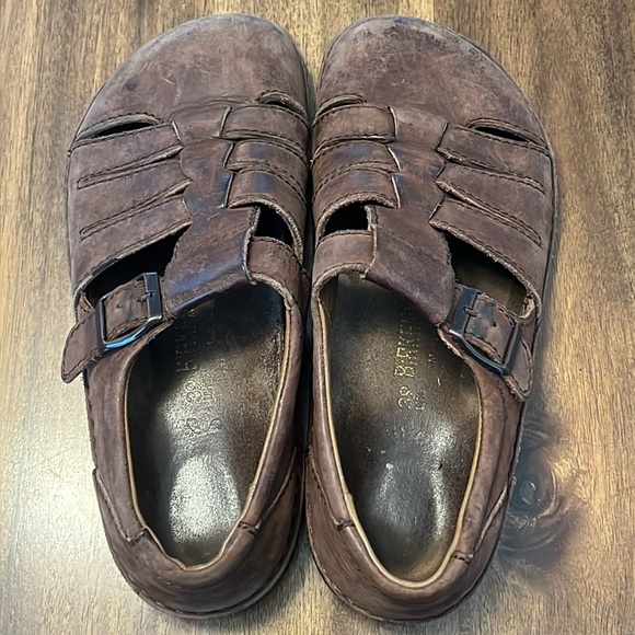 Birkenstock Women’s Brown Leather Madeira Fisherman Closed Toe Sandals Size 8 - Picture 9 of 14